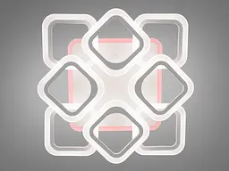 Люстра стельова LED Diasha AS8060/4+4WH, 90W, 3200K-6500K, білий метал, сучасний стиль для дому - мініатюра 2