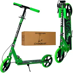 Самокат міський iTrike 40х11х87-101 см Зелений 000222868