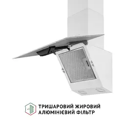 Витяжка декоративна похила Perfelli VICCO 5HM BIANCO - мініатюра 5