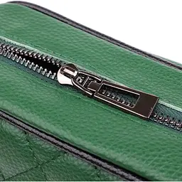 Сумка Vintage 22857 з натуральної шкіри 21х14х8 см Зелена - мініатюра 6