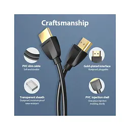 Кабель мультимедійний HDMI M to HDMI M 3.0m 4K60Hz black Vention (AAIBI) - мініатюра 3