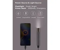 Ліхтар Solove X3S Portable Flashlight USB-C павер банк сіро-коричневий - мініатюра 6