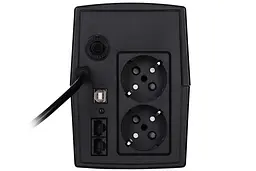 2E Джерело безперебійного живлення DD650, 650VA/360W, LCD, USB, 2xSchuko - мініатюра 3