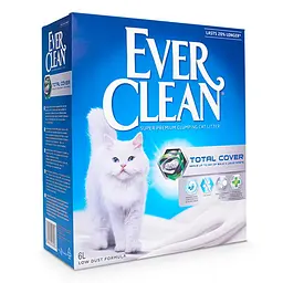 Грудкуючий наповнювач Ever Clean Total Cover для котячого туалету Повне Блокування з мікрогранулами 6 л
