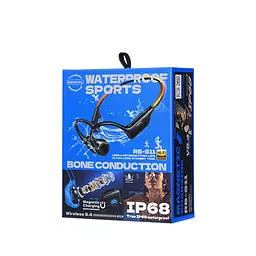Бездротові спортивні навушники Remax RB-S11 Yvton Series Wireless Sports Bone Conduction Headphones with colorful lighting effects, IP68, Orange (6954851220695) - мініатюра 2