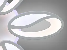 Люстра стельова LED Diasha 8090/6WH, 80W, 3200K-6500K, білий метал, сучасний стиль, з пультом, диммер, для дому - мініатюра 5