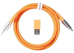 Кабель Keychron USB-A/USB-C USB-C заряджання/синхронізації Keychron, 1м, Type-C, Double-Sleeved Geek, оранжевий (CAB22_KEYCHRON)
