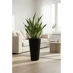Вазон для квітів Serinova Lilium 16 л чорний (40-LVT207102-200100) - мініатюра 4
