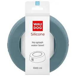 Миска-непроливайка Waudog Silicone, 1 л, сірий (507911) - мініатюра 4