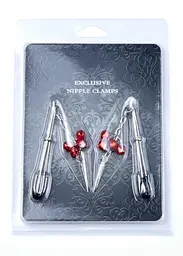 Затискачі для сосків Exclusive Nipple Clamps No.4 Fetish Boss Series (червоний) - мініатюра 3
