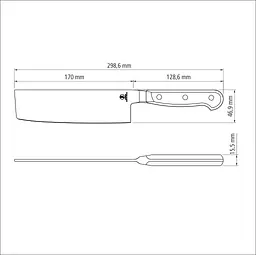 Ніж для суші Sushi Gold Nakiri, 178 мм TRAMONTINA kuh0015822 - мініатюра 3