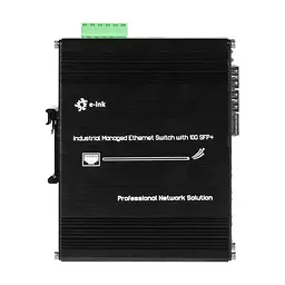 PoE-комутатор 14-портовий керований L2+ E-LINK ETH-IMC2408MP гігабітний з 8 портами PoE, 240W (73-00150) - мініатюра 4