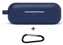 Чохол-накладка DK Silicone Candy Friendly з карабіном для Honor FlyPods 3 (011399) (dark blue) - мініатюра 2
