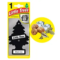Ароматизатор повітря Little Trees Ялинка Чорний лід (78092) - мініатюра 2