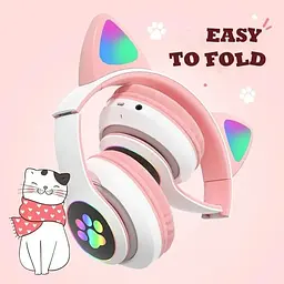 Навушники Bluetooth Tucci STN28 з вушками Pink  - мініатюра 4