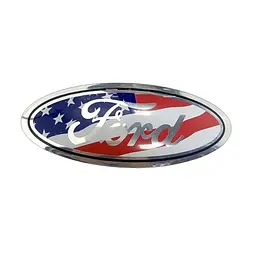 Емблема Ford синя+червоний+білий 125×50 мм пластик (на скотчі)