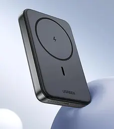 Магнітний Magsafe Павербанк Ugreen PB561 10000 mAh 20 W бездротовою магнітною зарядкою для iPhone сірий - мініатюра 3
