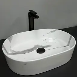 Умивальник VBI Verona 50 marble nature накладний VBI-011311, Мармур - мініатюра 2