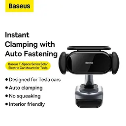 Тримач Baseus T-Space Solar Electric Car Mount C40351300111-00 - мініатюра 6