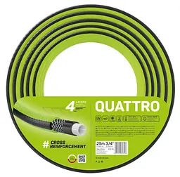 Шланг садовий QUATTRO 3/4' 25м 4 шари до 20бар -10…+50°C Cellfast sad0001915