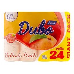 Туалетний папір Диво Premio Delicate Peach, тришаровий, 24 рулони - мініатюра 3