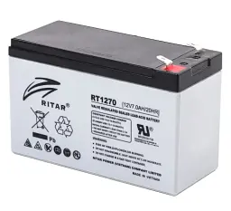 Акумуляторна батарея Ritar, 12V, 7 Агод, AGM, F2, 151x94x65 мм, 2.05 кг (RT1270)