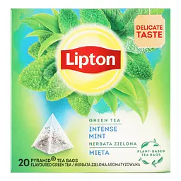 Чай зелений Lipton Intense Mint, 32 г (20 шт. х 1.6 г) (917454) - мініатюра 2