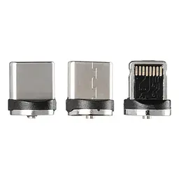 Магнітний USB кабель Gelius Pro Magenta GP-UC-U013u 3в1 (MicroUSB/iPhone X/Type-C) Black - мініатюра 5