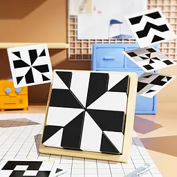 Настільна інтерактивна гра Ummi ME-149 Hidden Black and White Blocks Black / White - мініатюра 4
