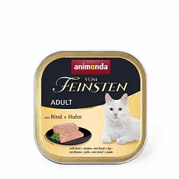 Вологий корм Animonda Vom Feinsten для дорослих кішок, з яловичиною та куркою, 100 г