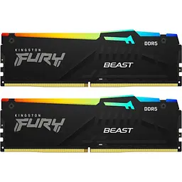 Модуль пам'яті DDR5 Kingston FURY Beast RGB EXPO 2x8GB 5200MHz Black (KF552C40BB2AK2-64) [175490] - мініатюра 4