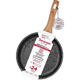 Сковорода Barazzoni Granitica Extra Induction Eco Legno24 см 1.8 л (85510602425) - мініатюра 4