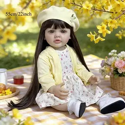 Реалістична Кукла Реборн 55 см повністю силіконова Doll Reborn Baby К0100221 - мініатюра 3