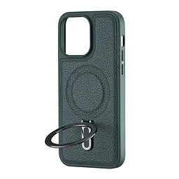 Чохол Jinduka Leather Ringo iPhone 14 Pro Max Green - мініатюра 4