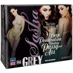 Мастурбатор з вібрацією Doc Johnson Sasha Grey ULTRASKYN Pussy&Ass - мініатюра 4