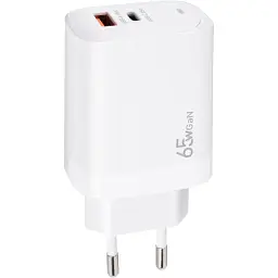 Зарядний пристрій XoKo 1xUSB-C PD65W + 1xUSB QC3.0 GaN white (XK-QC-620) - мініатюра 6
