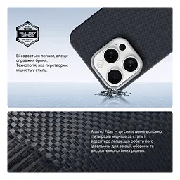 Чехол ArmorStandart BlackIcon Aramid Plain MagCase для Apple iPhone 16 Pro Max Black (ARM90170) - мініатюра 4