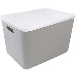 Комплект XXL: ящик для зберігання МВМ My Home FH-14 XXL 360х257х240 мм та кришка FH-16 сірий (FH-14/FH-16 GRAY)