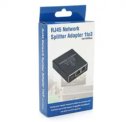 Активний RJ45-сплітер 1x3 Network splitter Adapter Voltronic YTS-RJ45-1to3 1000Mbps - мініатюра 4