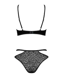 Еротичний комплект під латекс із стрепами Obsessive Bagirela 2-pcs Set S/M - мініатюра 6