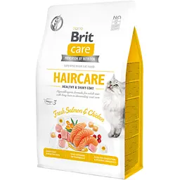 Сухий корм для кішок Brit Care Cat GF Haircare Healthy and Shiny Coat 400 г (8595602540891) - мініатюра 1