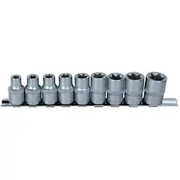 Набір насадок Sigma Torx 1/2" 9 шт на планці CrV (6086961)