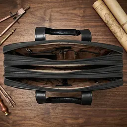 Чоловічий портфель з натуральної шкіри Tony Perotti Italico 7044-40 nero (90641) Чорний - мініатюра 2