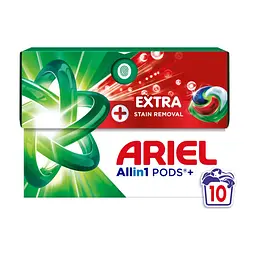 Капсули для прання Ariel Pods+ All-in-1 Extra Stain Removal Екстрасила виведення плям 10 шт. (8700216764704)