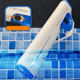 Водяний акумуляторний автомат Water Gun 185-66 (400ml) with lithium battery White / Blue - мініатюра 2