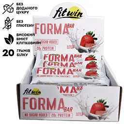 Батончик Forma Bar, 12x60 грам Полуничний йогурт FitWin fit0018261