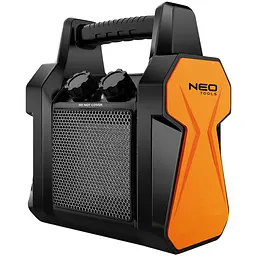 Теплова гармата Neo Tools 3,0 кВт, площа обігріву 30 кв.м., підлоговий/настільний, чорний/помаранчевий (90-061)