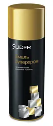 Фарба аерозольна емаль SLIDER суперхром золота 400мл
