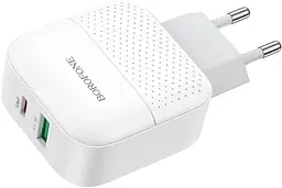 Зарядний пристрій Borofone BA46A Premium PD+QC3.0 3A 18W white - мініатюра 3