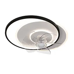 Люстра вентилятор стельова LED Levistella 7875088C BK+WH, 48W, чорний+білий, сучасний стиль для вітальні - мініатюра 2